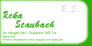 reka staubach business card